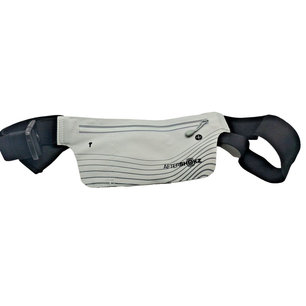 Aftershokz Sport Belt Gray Bag Fanny Pack Size 25"-52" Waterproof Reflective